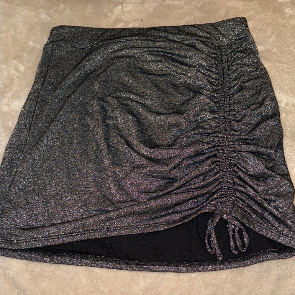 Hollister Dark Gray Ruched Mini Skirt